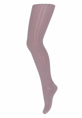 Cotton rib tights - Lilac Shadow 685