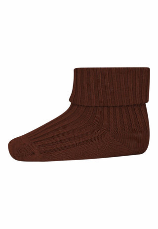Baby-Rippsocken aus Baumwolle - Hot Choco 37