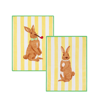 Mr and Mrs Rabbit Teatowel Set