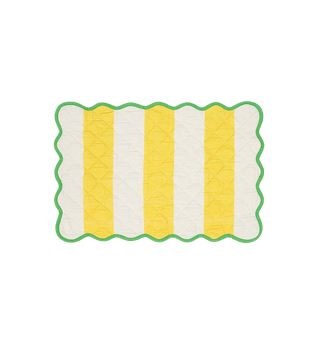 Easter Striped Scalloped Placemat