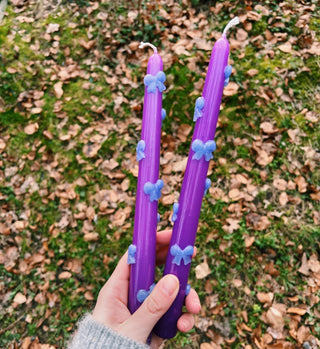 Bows 3D Candle Set of 2