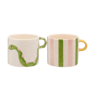 Serpent & Ribbon Mug Set of 2