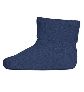 Baby-Rippsocken aus Baumwolle - True Blue 302