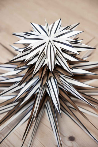 Toppu Christmas Star - Small White Black