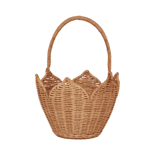 RATTAN POINSETTIA CARRY BASKET - NATURAL