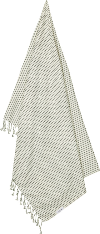 Mona Beach Towel - stripe garden green