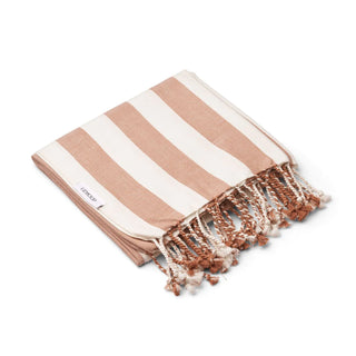 Mona beach towel Stripe: Tus rose