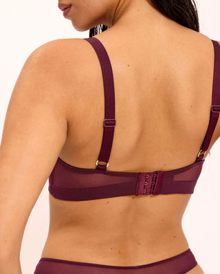 Mesh Support Bra - Cherry