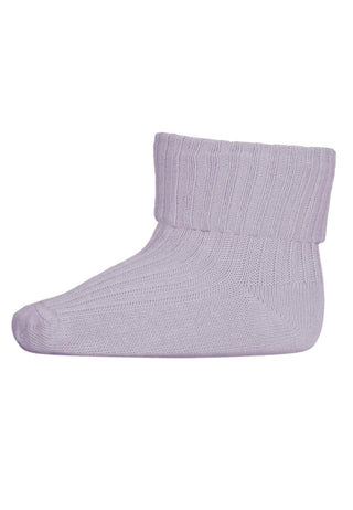 Cotton rib baby socks Lavender Sky 1022