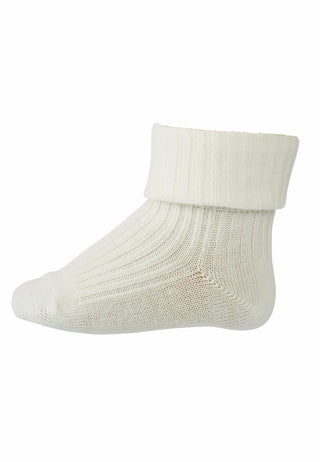 Cotton rib baby socks - Snow White