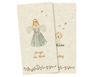 Napkin - ange de noël blue small