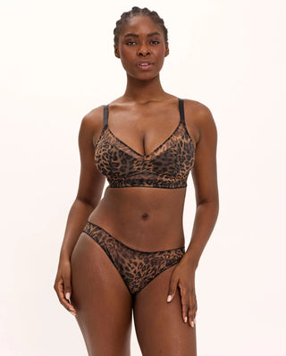 Mesh Support Bra - Dark Leopard