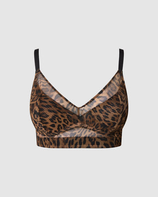 Mesh Support Bra - Dark Leopard