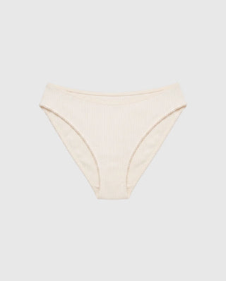 Cotton Midi Briefs Cream - Cream