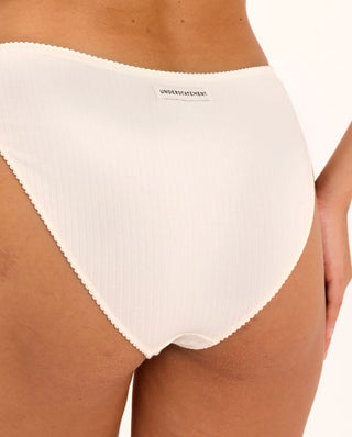 Cotton Midi Briefs Cream - Cream