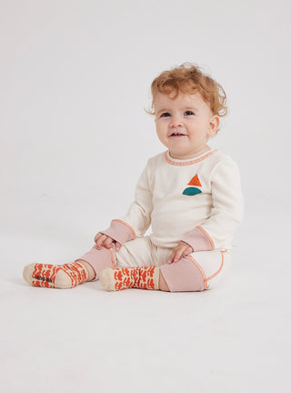 Baby Color block pink leggings
