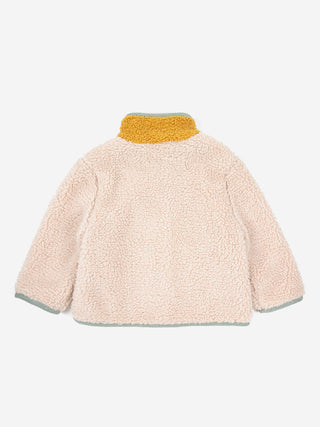 Baby Color Block sheepskin jacket