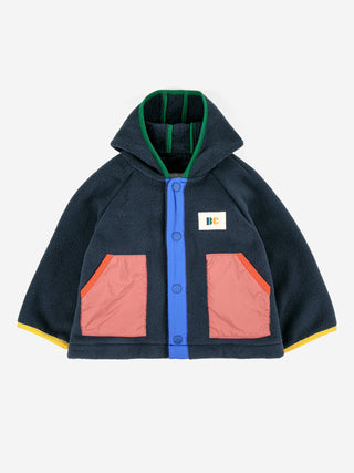 Baby Color Block polar hooded jacket