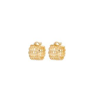 Small French Lace Hoop Earrings