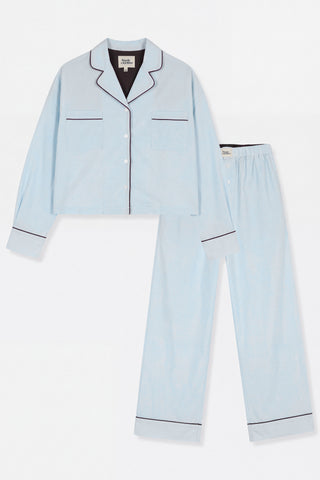 Meisjes-Dames pyjama, lichtblauw LB
