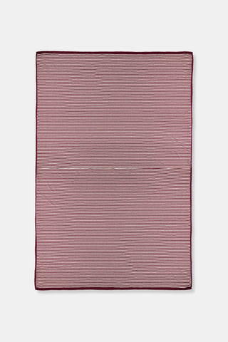 Plaid, roos-bordeaux streep