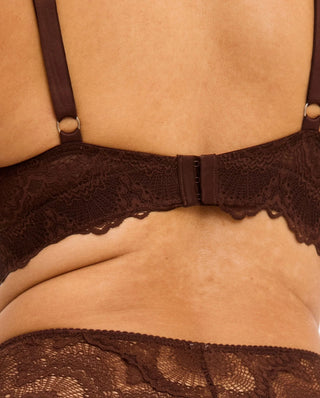 Lace Support Bra - Coffee