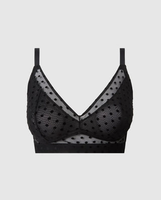 Mesh Support+ Bra Black Dots - Black Dots