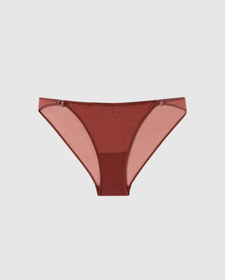 Mesh Tanga Briefs - Rust