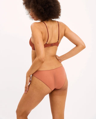 Mesh Tanga Briefs - Rust