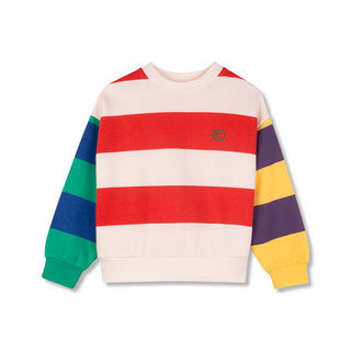 PARASOL SWEAT ORGANIC COTTON PILLER RED / ECRU STRIPES