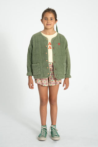 Paded jacket washed green