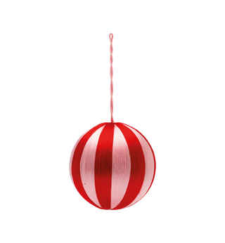Big Corded Pink and Red Stripe Ornament