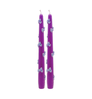 Bows 3D Candle Set of 2