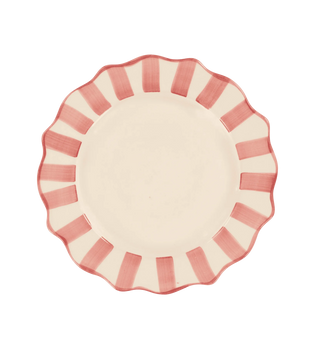 Pink Scalloped Dinner Plate