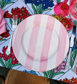 Striped Posy Dinner Plate