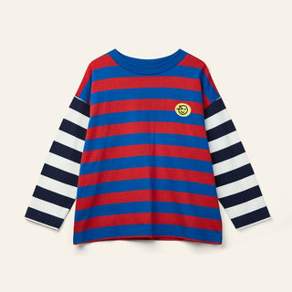 DUO STRIPE TEE - NAVY / ECRU