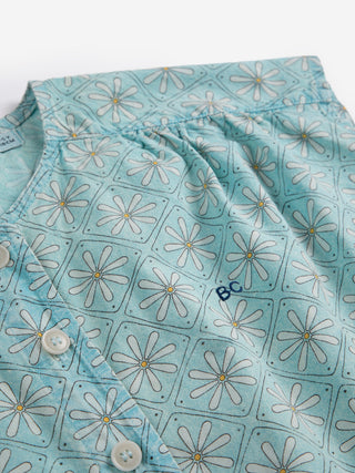 Daisy Mosaic all over woven top