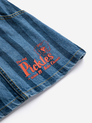 Pickles The Dog Striped denim skirt