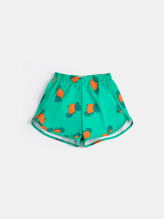Curious Turnip all over swim trunks