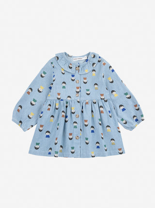 Game Pawns all over light dress