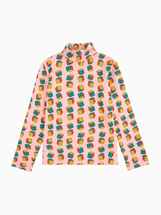 Dices all over turtle neck T-shirt
