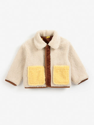 Pixel Abduction sheepskin reversible jacket