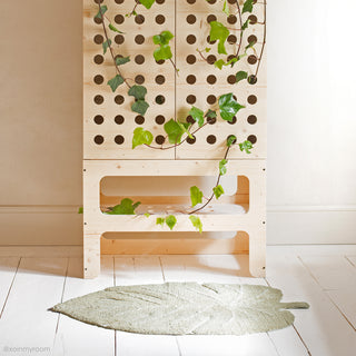 Washable Rug Mini Monstera Olive