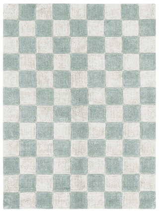 Washable Rug Kitchen Tiles Blue Sage