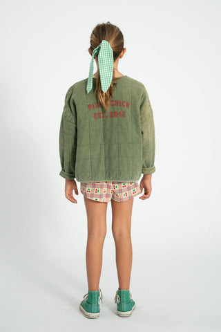 Paded jacket washed green