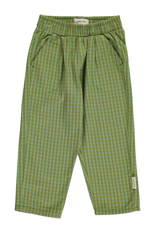 Unisex trousers Green checkered