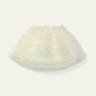 FANCY NET SKIRT - ECRU