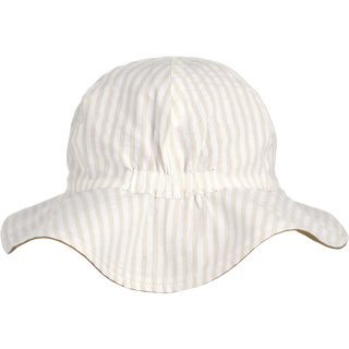 Amelia reversible seersucker sun hat - stripe crisp