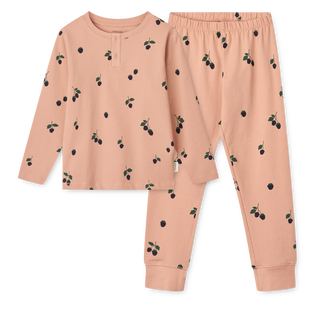 Wilhelm Printed Pyjamas Set Mini Berry / Pale tuscany