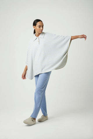 MAIRA BLUE/IVORY STRIPE